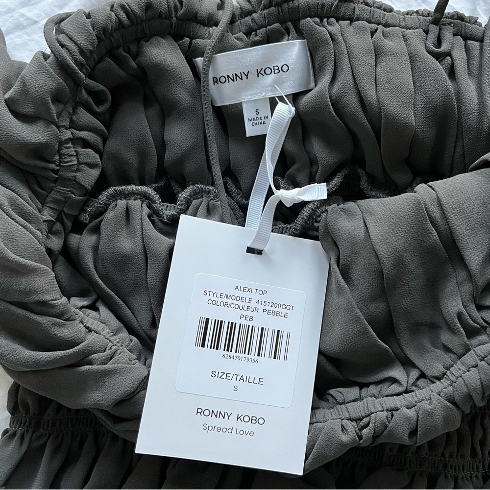 NWT Ronny Kobo Alexi Top in Pebble in Size‎ S - Picture 6 of 8